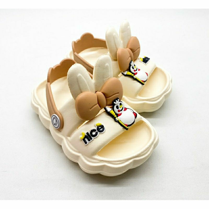 IRSOE Sandal Sendal Selop Anak Perempuan Tali Belakang Mixue Oreo