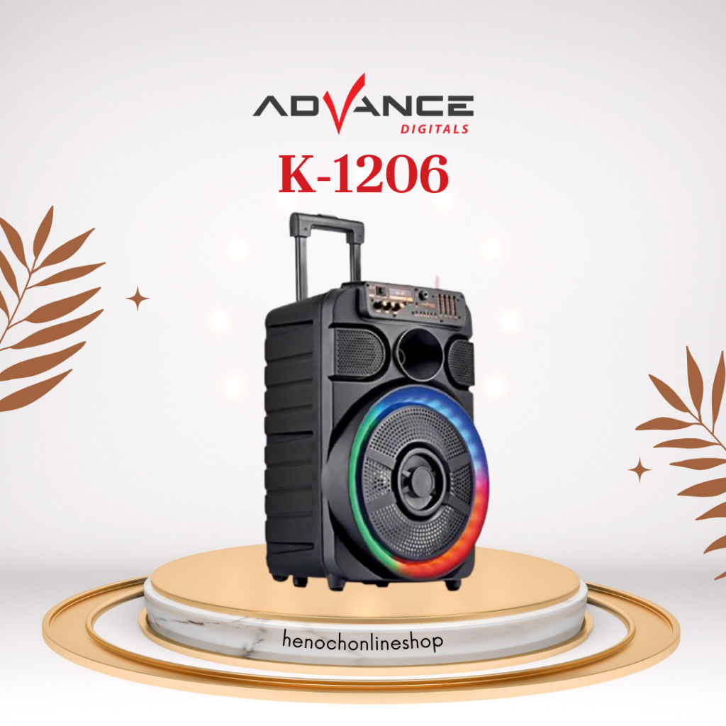 SPEAKER PORTABLE ADVANCE K1206 / K-1206 2 MIC WIRELESS