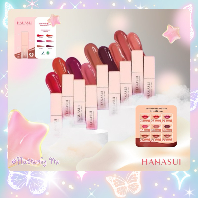 🩷 HANASUI Tintdorable Lip Stain | Lip Tint | Liptint lipstick kosmetik bibir | Lip tint transferproo