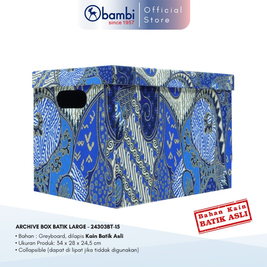 

Bambi Gift Box / Kotak Kado / Archive Box Batik Kereta Kencana 24303BT