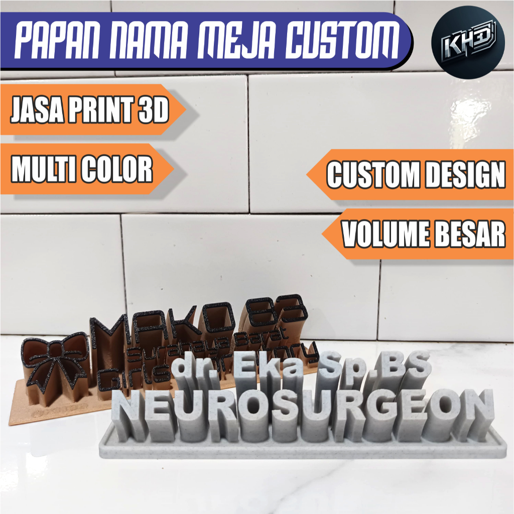 

Papan Nama Meja Custom 3D Design suka suka / Papan Nama Meja kantor, posyandu, guru / papan nama meja premium