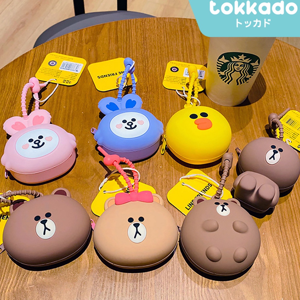 KODE W22X TOKKADO Line Friends Coin Purse Dompet Koin Mini Cute Lucu Original