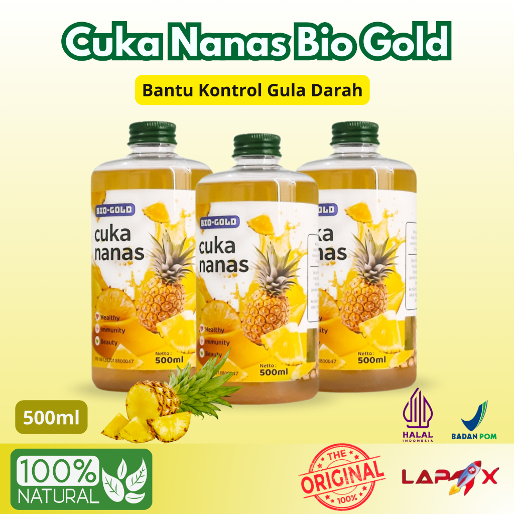 

Cuka Nanas Bio Gold Organik Murni 500 ml Diet Herbal Membantu Menurunkan Kadar Gula DarahTinggi