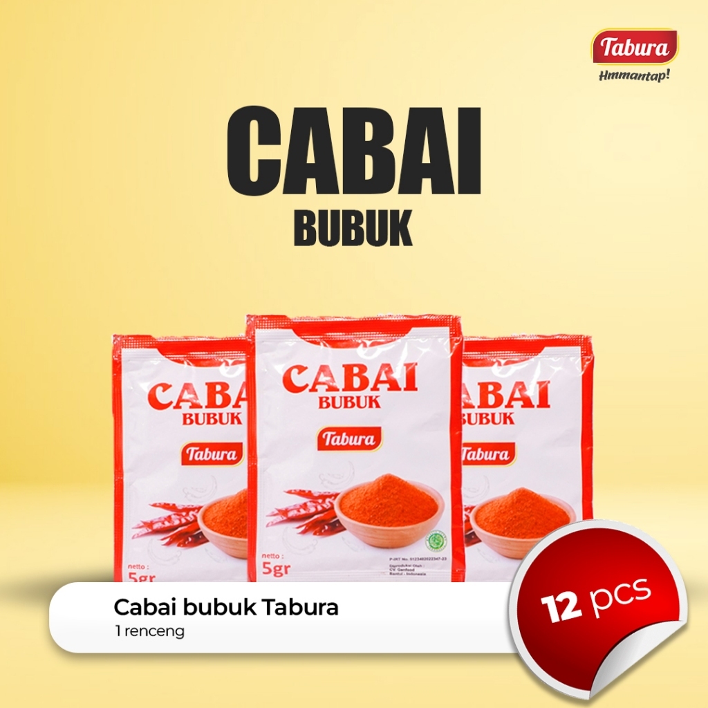 

TABURA - Cabai Bubuk - 4 Gram x 12 Pcs