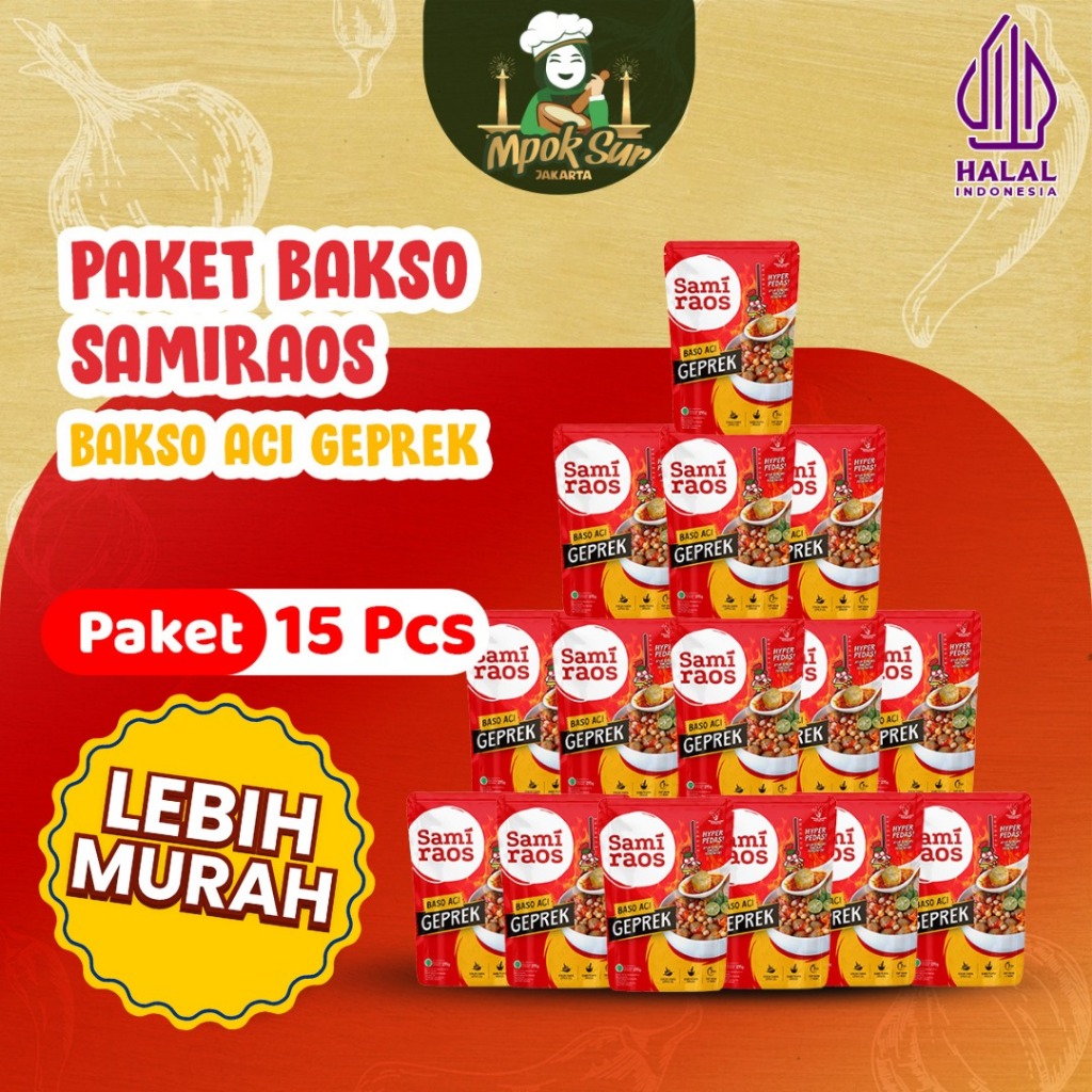 

Paket Bundling Reseller Sami Raos Baso Aci Geprek Samiraos Isi 15pcs