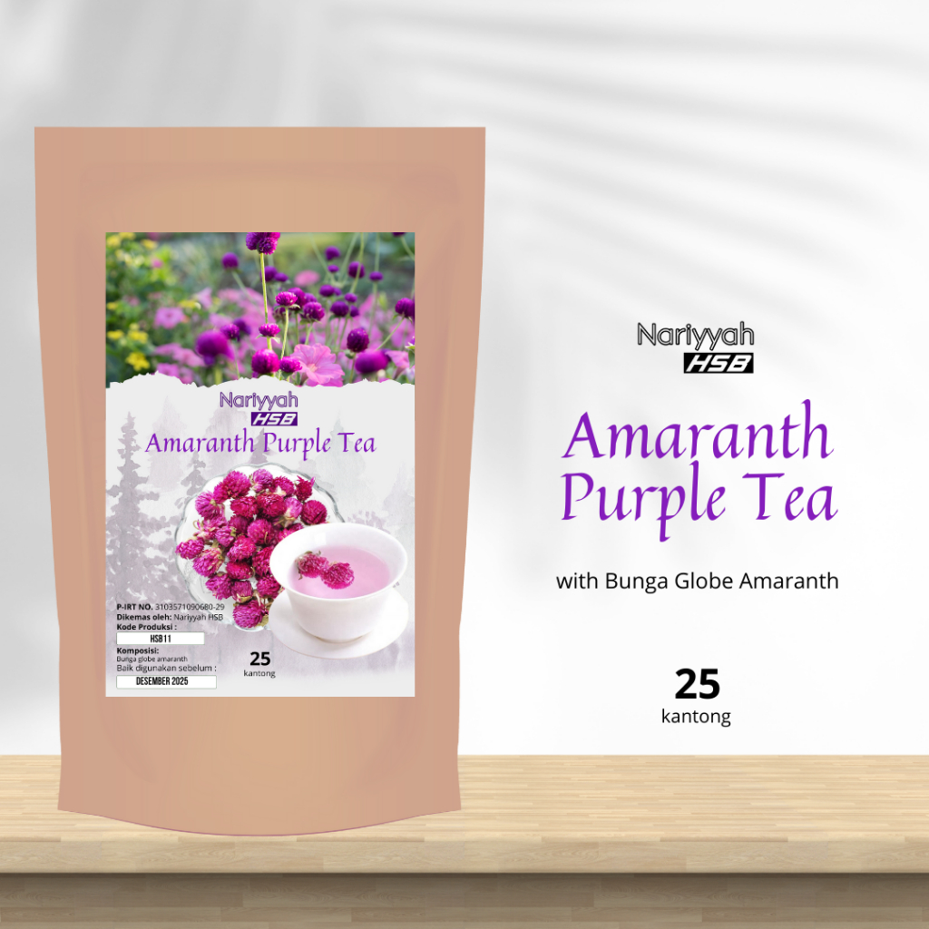 

Griya Nariyyah HSB - Amaranth Purple Tea | Teh Bunga Amaranth untuk Mencerahkan Kulit