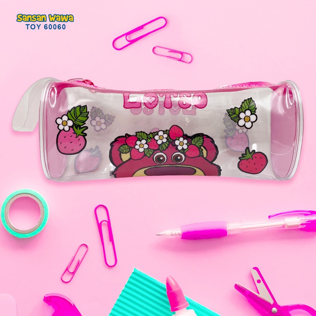 

Tempat Pensil Oval Karakter Cinnamoroll, Lotso, Unicorn, Flamingo, Dino, Princess, Belle, Frozen, Mickey