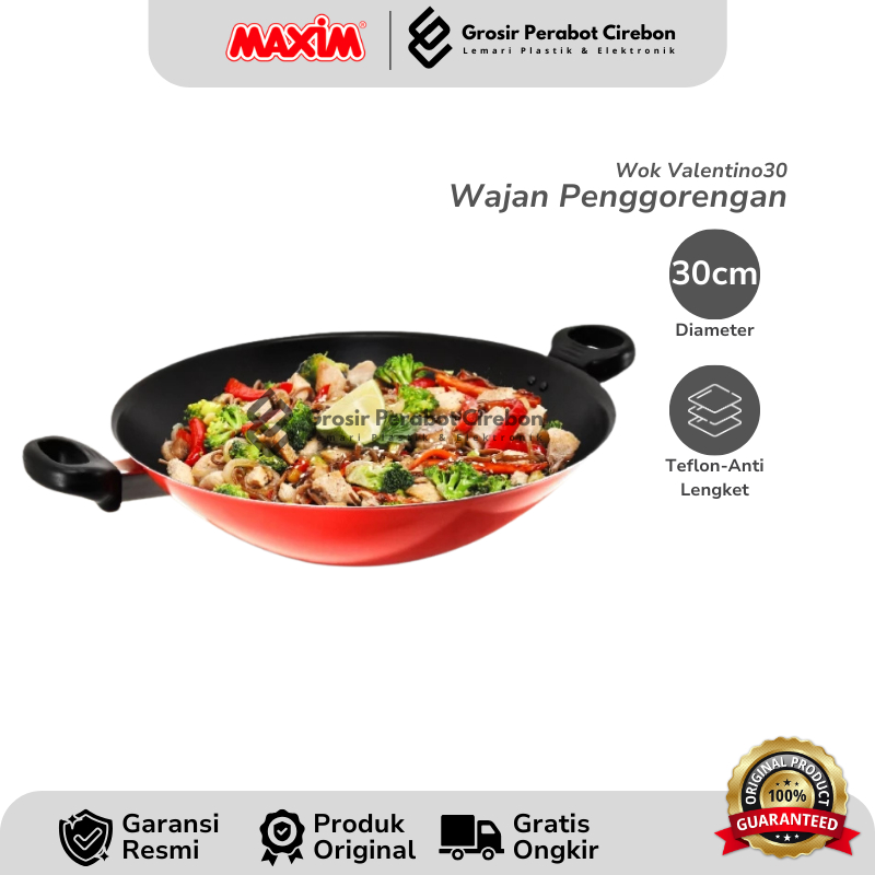 MAXIM WOK PAN VALENTINO 30CM / PERSONAL WOK VALENTINO MAXIM 30 CM