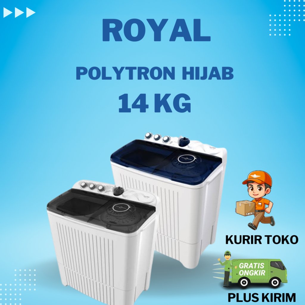MESIN CUCI 2 TABUNG POLYTRON 14 KG PWM-1403X