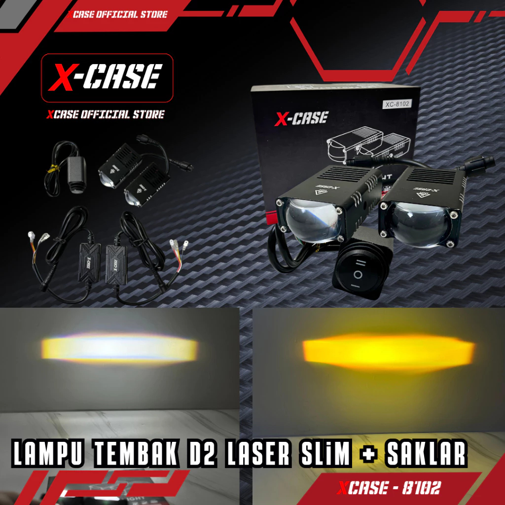 LAMPU TEMBAK LED D2 SLIM GEPENG+KIPAS RELAY BREKET FREE SAKLAR ON OFF 50WATT UNIVERSAL MOTOR MOBIL