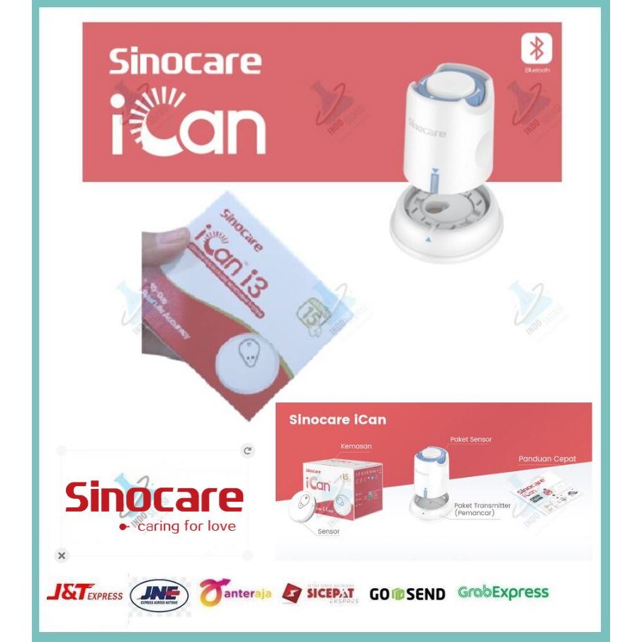 Sinocare Ican I 3 / Alat Cek Gula Darah Tanpa Tusuk Jarum /CGM / 15 Hari Berkelanjutan