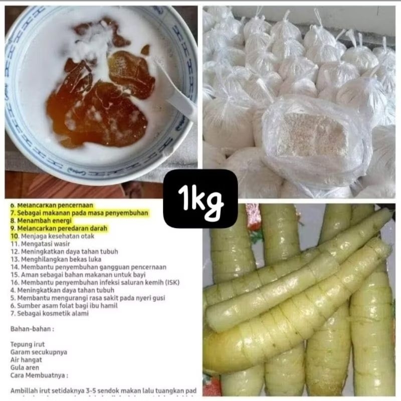 

tepung pati garut 1kg