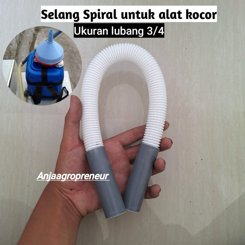 Selang Kocor Spiral Elastis Untuk Alat Kocor Pupuk Cair Pertanian Ukuran 3/4 dim