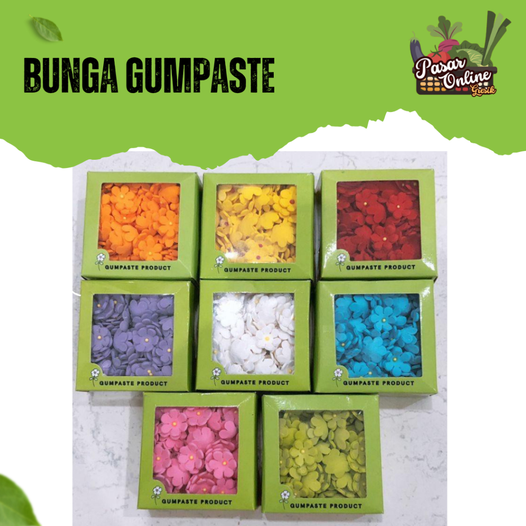 

(1Box) BUNGA GUMPASTE KECIL / BUNGA HIASAN KUE / D Mini Gumpaste