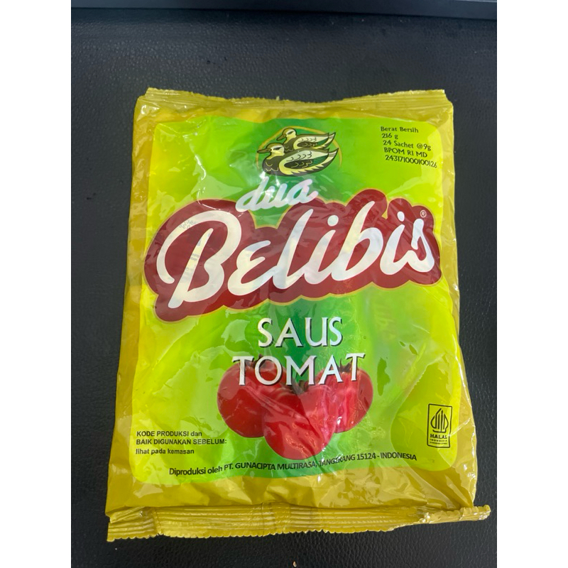 

dua belibis saus tomat 216 gr isi 24 sachet