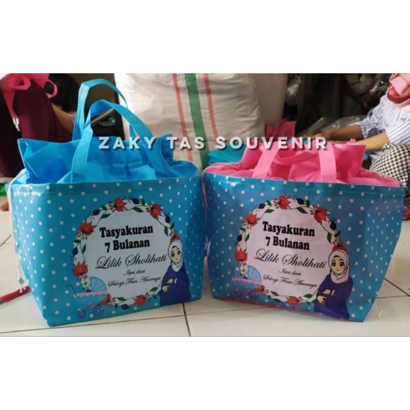 

tas berkat 4 bulanan kehamilan/tas hajatan 7 bulanan muat dus 20x20 cm