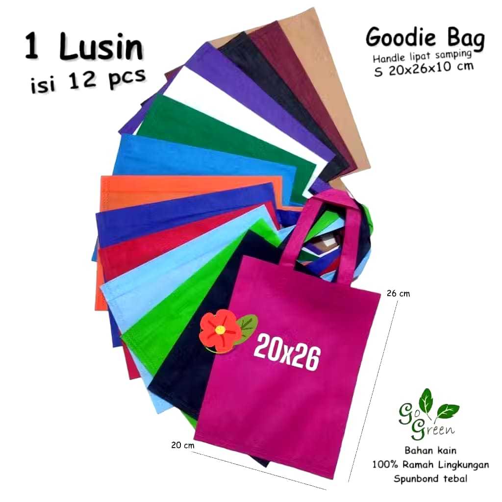 

Spunbond tas handle uk 20x26 / 65gsm / harga satuan