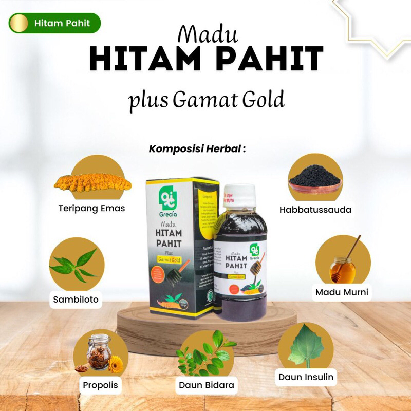 

MADU HITAM PAHIT PLUS GAMAT GOLD MADU DIABETES 280gr