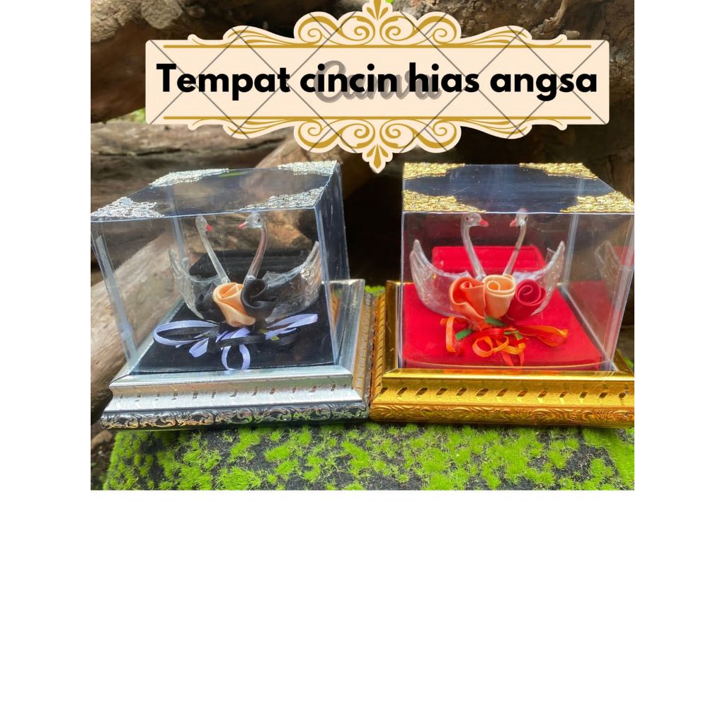 

kotak hantaran tempat cincin lamaran pernikahan dengan hias angsa cantik untuk lamaran dan tunangan pernikahan