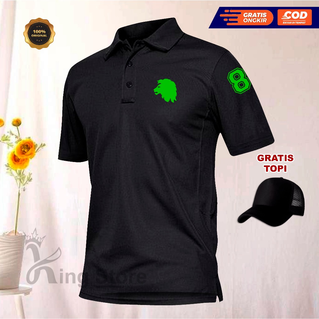 Kaos Polo Tx ion8 Hijau Tshirt Baju Kerah Pria Wanita Unisex |  Polo Distro King Store | Baju Keren 