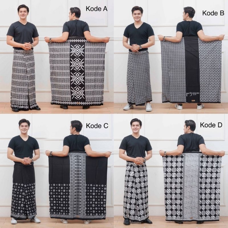 Sarung Batik Rayon Premium Sarung Batik Warna Hitam Putih Monochrome Sarung Terbaru Kekinian