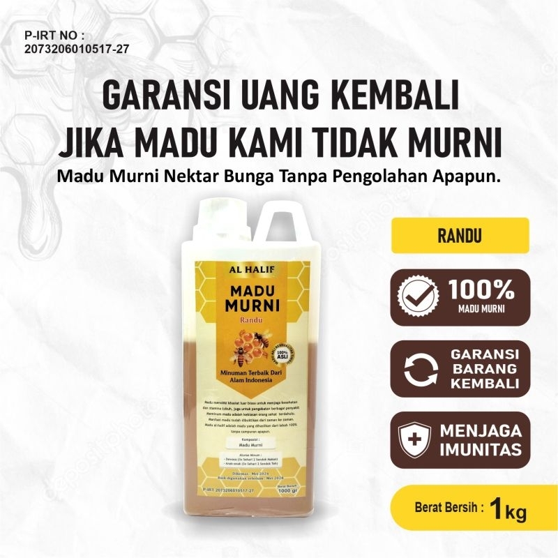 

Madu Randu Al Halif asli 100 % murni Tanpa campuran