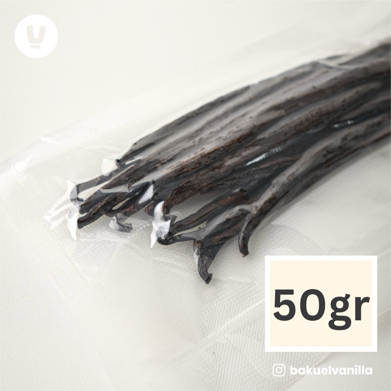 

TERMURAH - Vanilla Bean Gourmet (Biji/batang Vanili) Grade A - Batang Vanilla/vanili 50 gr 50 gram