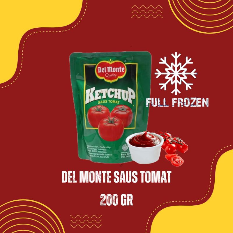 

Del Monte Ketchup Saus Tomat Full Frozen 200 GR