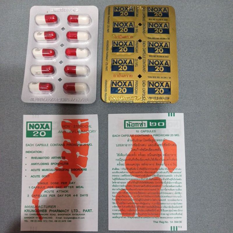 NOXA-20 kapsul untuk rematik,sakit tulang 1strip 10kapsul