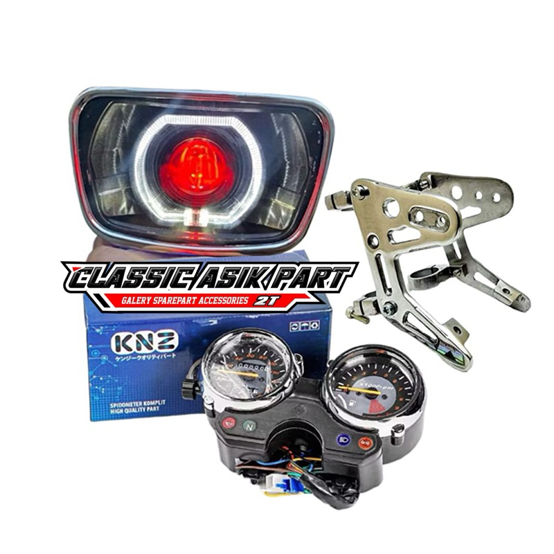 Sepaket lampu Biled led rx king new oval set speedometer bulat rx king new