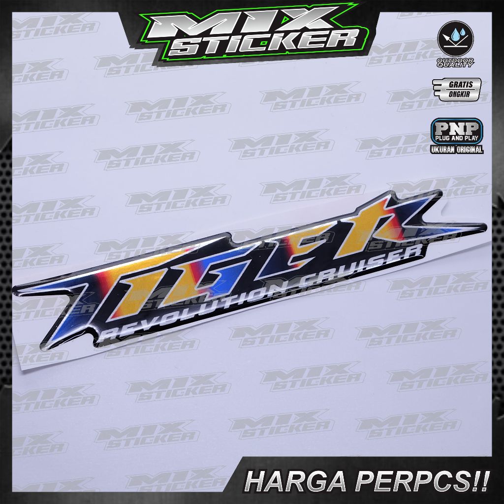 mblem timbul honda tiger / emblem 3d honda tiger / stiker timbul honda tiger / emblem herex / stiker