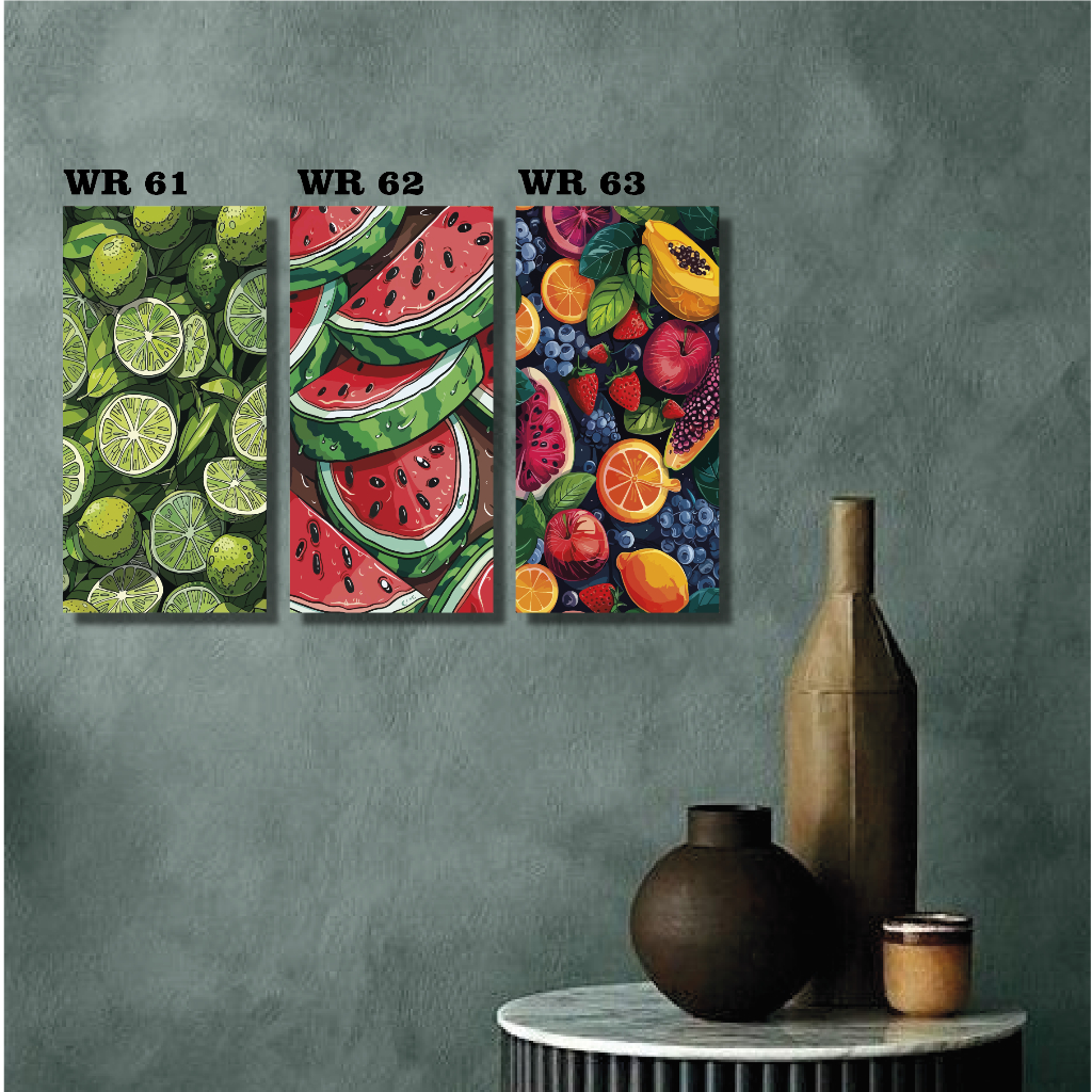 Hiasan Dinding Motif Buah Buahan