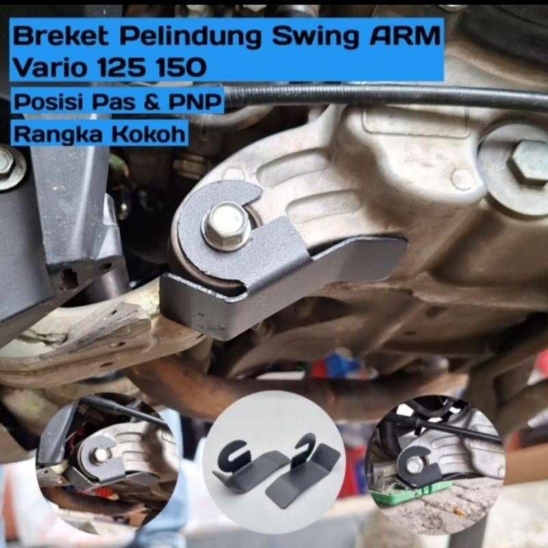 Breket Cover Mesin Crankcase Rengkes Vario 125 150 Vario 125 KZR | Breket Pelindung Swing ARM Mounti