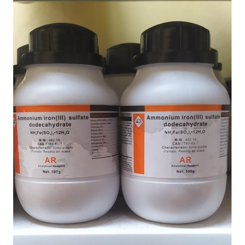 Amonium Iron III Sulf4te Dodecahydrate PA 500gram _ NH4Fe(SO4)2. 12H2O