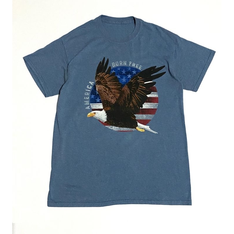 Kaos Vtg Eagle Born Free - Tshirt Vintage