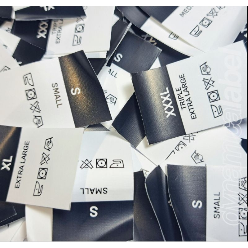 

Label Slip Size Bahan Nylon Printing / bisa custom