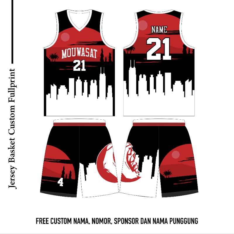 JERSEY BASKET CUSTOM FREE DESIGN FULL PRINTING
