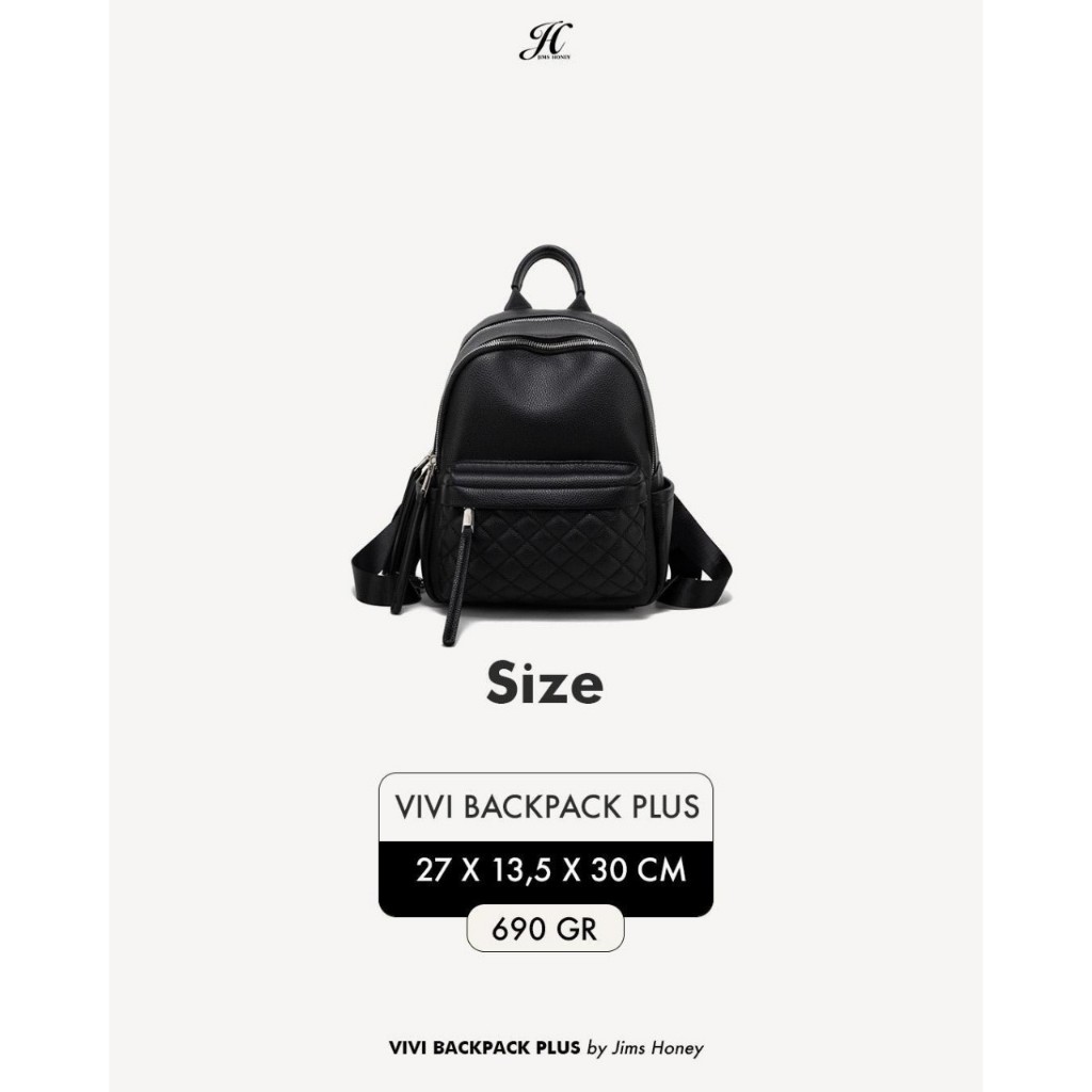 Terbaru Jims Honey Vivi Backpac Plus Tas Ransel Wanita Vivi Backpack Jims Honey Original Tas Gendong