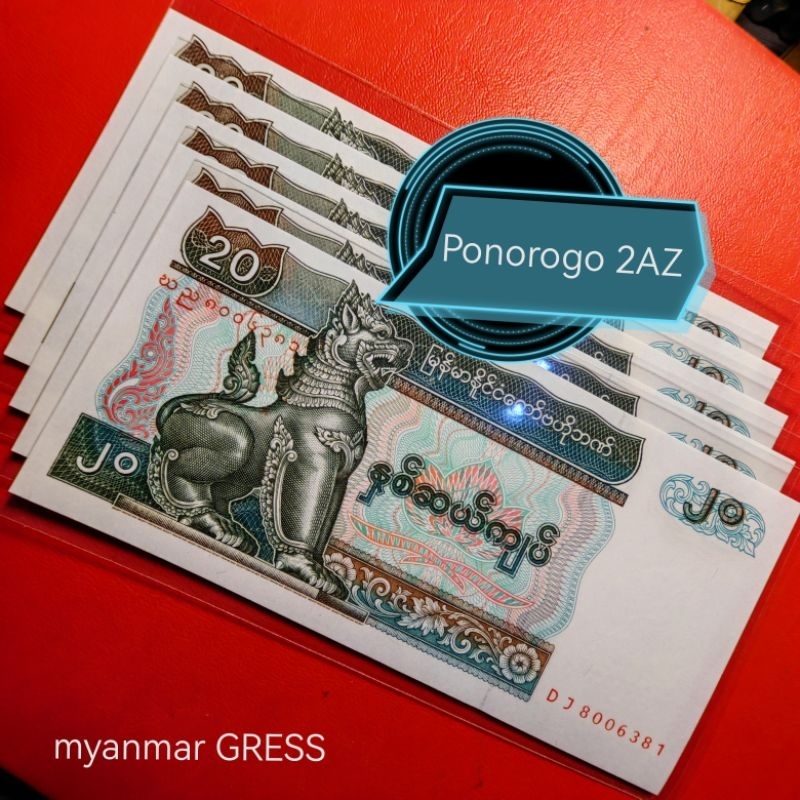 myanmar 20 kyat GRESS baru