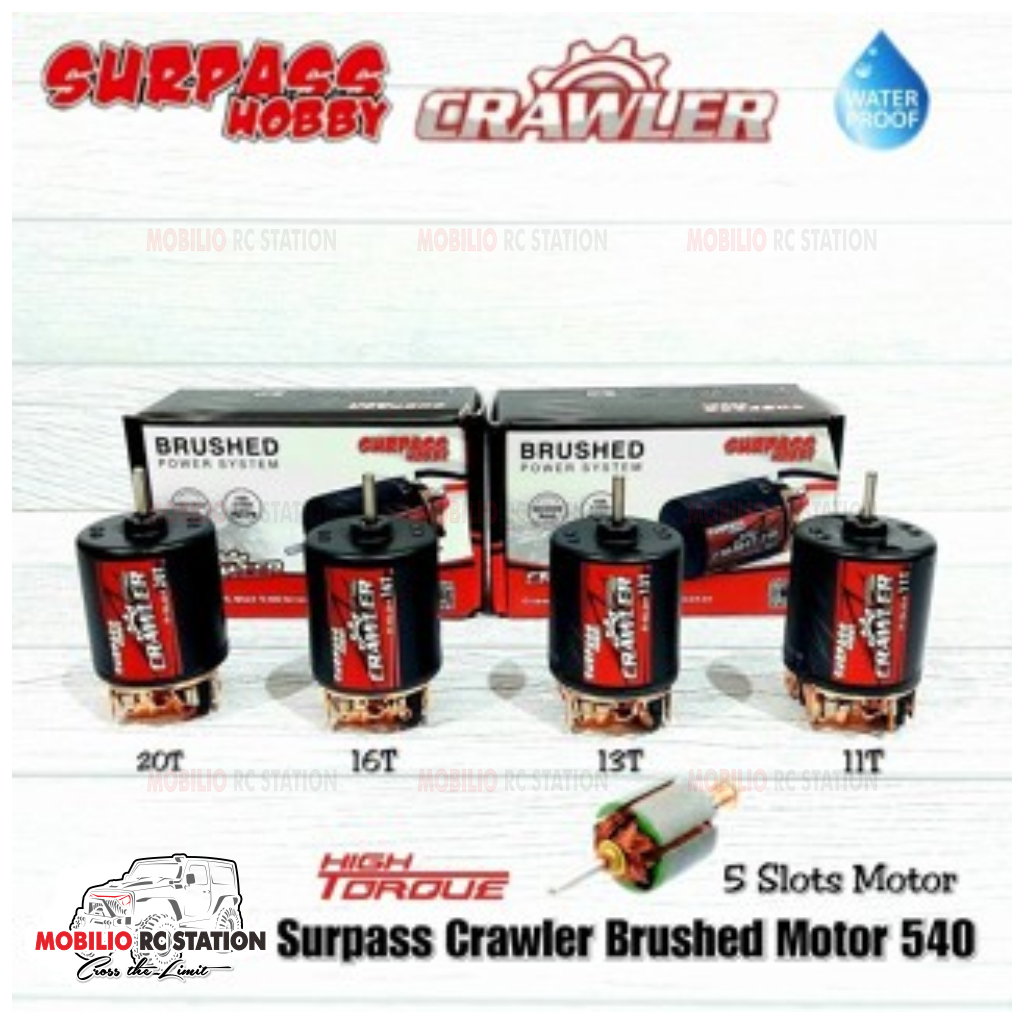 Surpass Hobby Brushed Motor 540 5 Slot RC Crawler 11T 13T 16T 20T