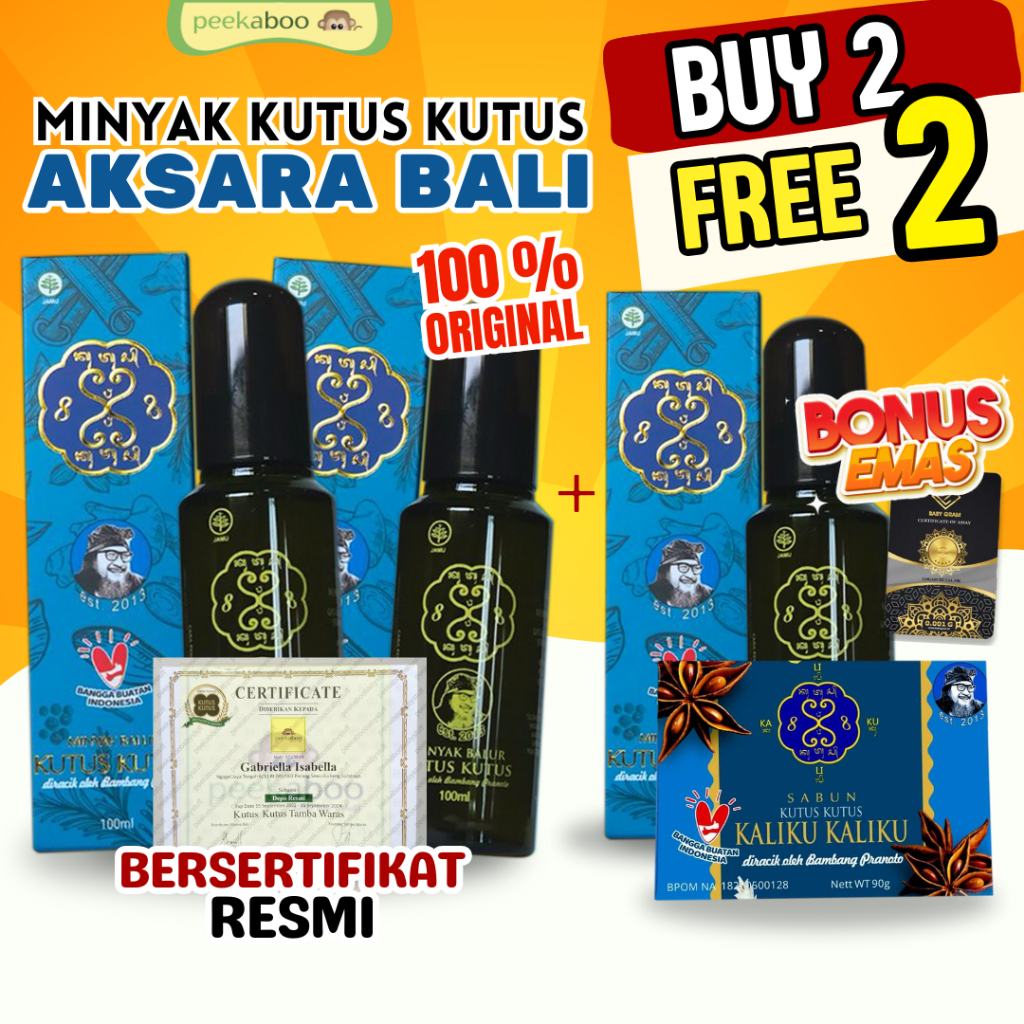 (BUY 2 FREE 2) MINYAK KUTUS KUTUS AKSARA BALI ASLI 100% ORIGINAL | MINYAK BALUR KUTUS KUTUS AKSARA B