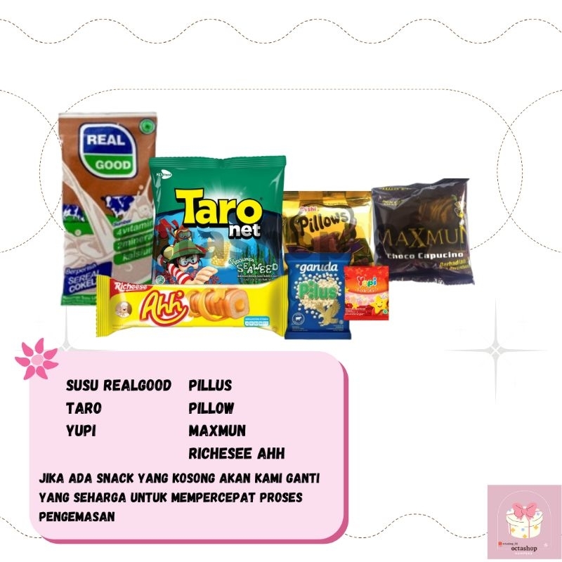 

BUY 30 FREE 1, Paket Snack ulang tahun anak Kemasan Pouch/Hampers Ulang tahun