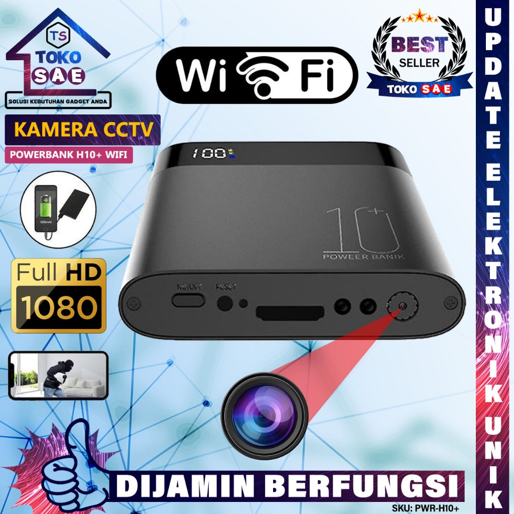 Spy Cam Power Bank H10+ Full HD 1080P Wifi Night Vision Kamera Pengintai Tersembunyi Hidden Camera M