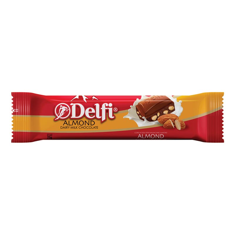 

Delfi Dairy Cokelat Susu Batang Almond 25 g