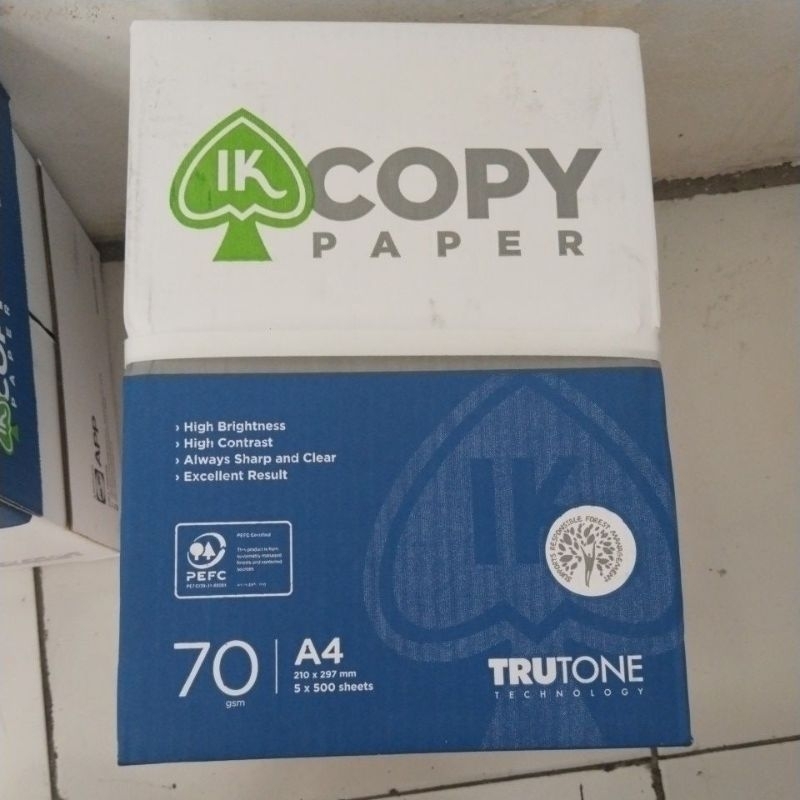 

Grosir kertas hvs a4 70 gram copy paper 1 rim RB9