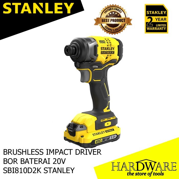 Stanley SBI810 SBI 810 Brushless Impact Driver Bor Obeng Baterai Baut