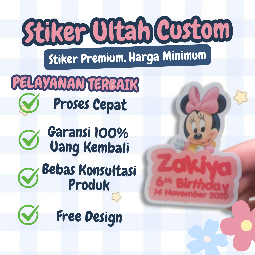 

28 PCS Stiker Ulang Tahun Anak Stiker Ultah Free Design Template Birthday Souvenir Ulang Tahun Anak Cartoon [PURNAMA STICKER]