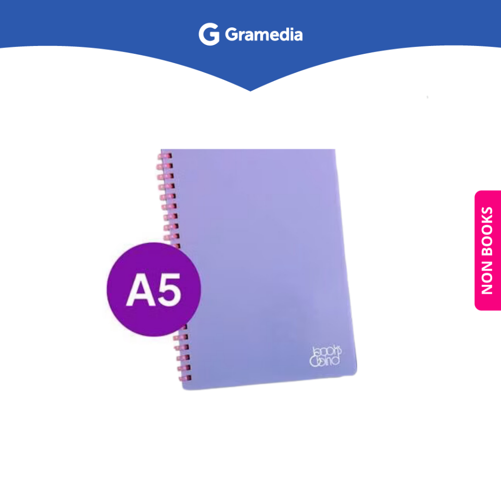 

Gramedia Depok - Books&Bind Soft Spiral Notebook PP A5 Purple