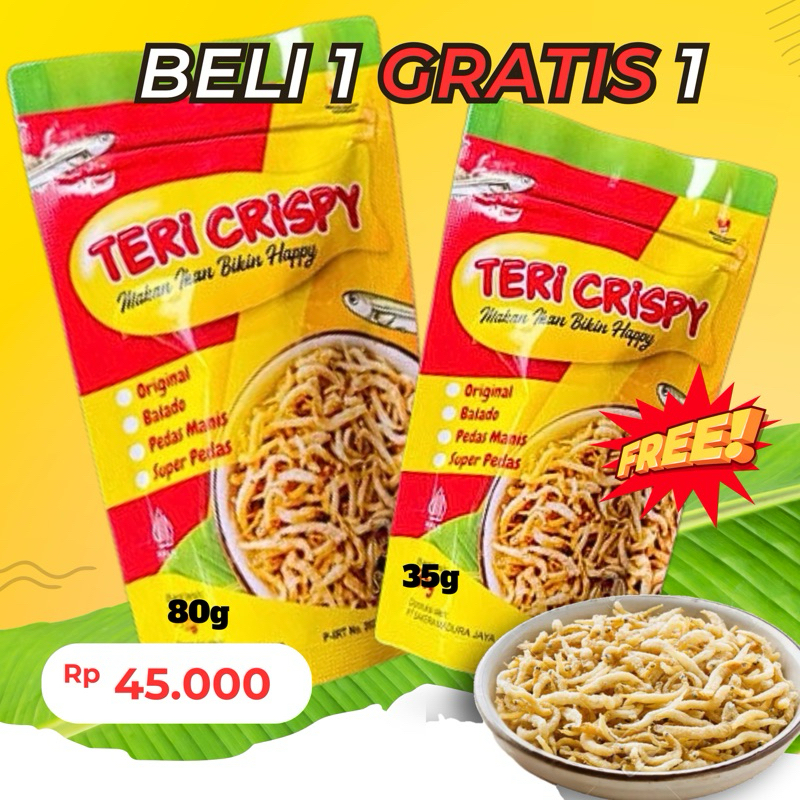 

Dandelion_Storee (Sakera)[Beli 1 Gratis 1] Teri Crispy Non Msg Non Pengawet Mpasi Anak 80G+Bonus 35G