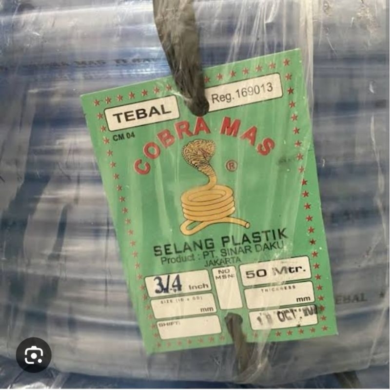 selang 3/4 tebal cobra mas